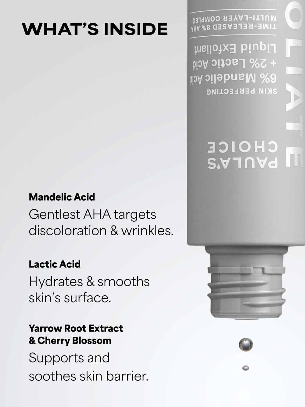 6% Mandelic Acid + 2% Lactic Acid Liquid AHA Exfoliant | Paula's Choice