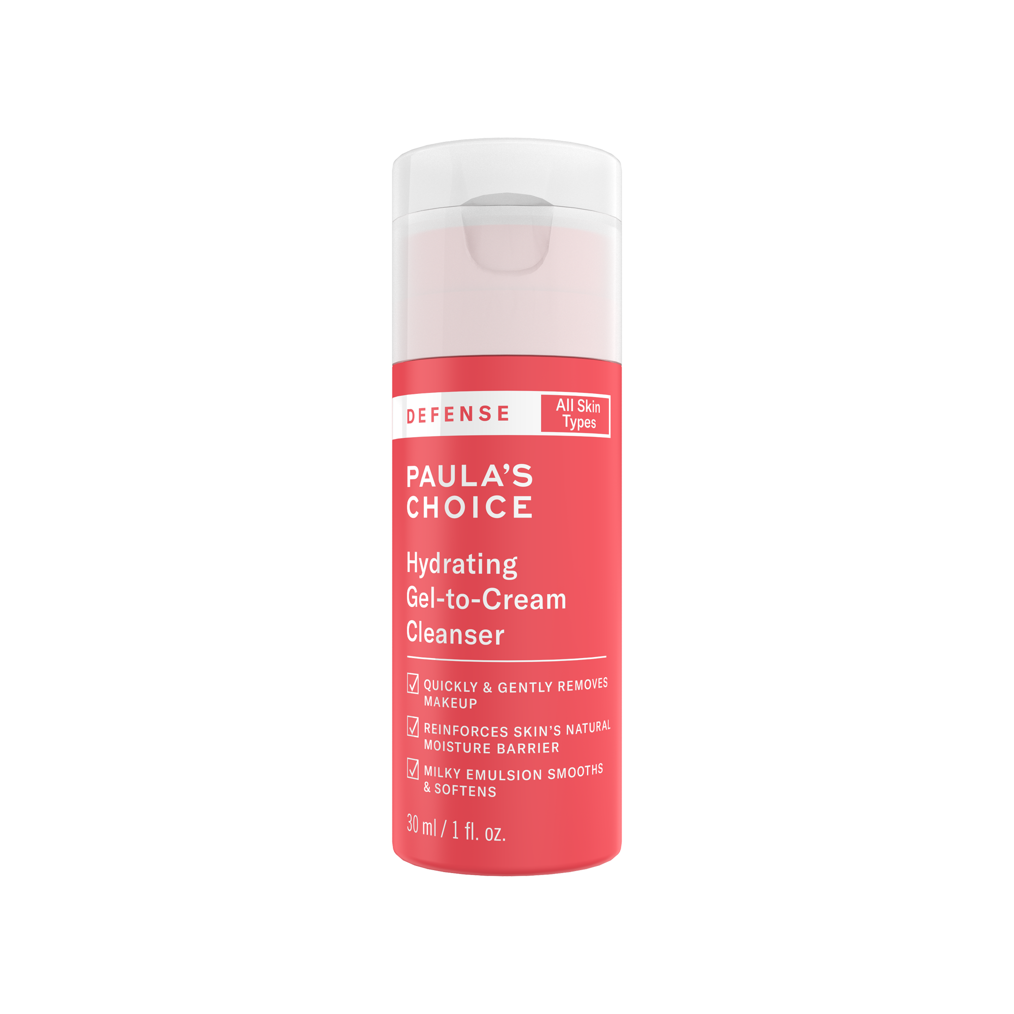 Paulas Choice Defense Hydrating Gel-To-Cream Cleanser Travel Size 7$